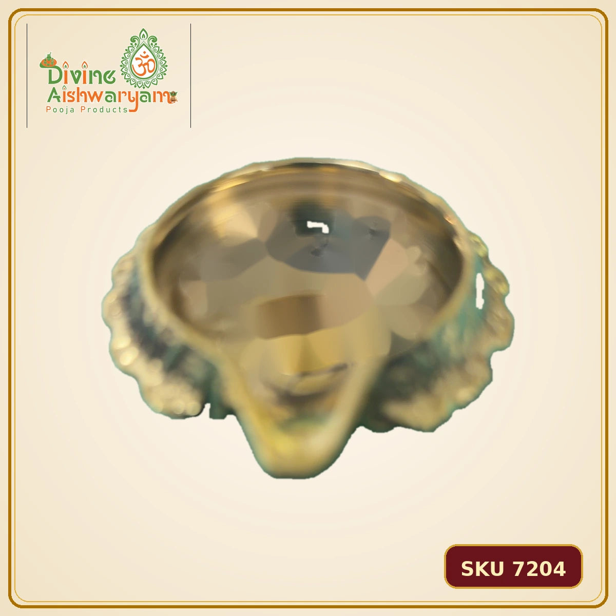 Brass Deepam / Diya – Ornate Floral Base Variant - SKU 7204