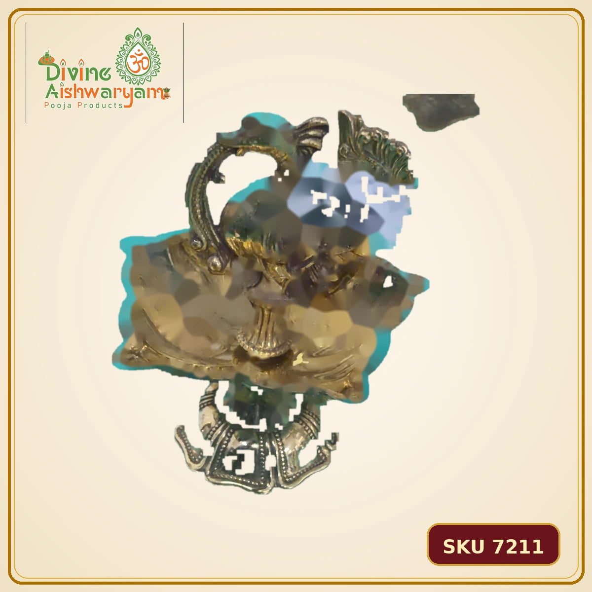 Brass Peacock Diya / Mayil Vilakku - SKU 7211