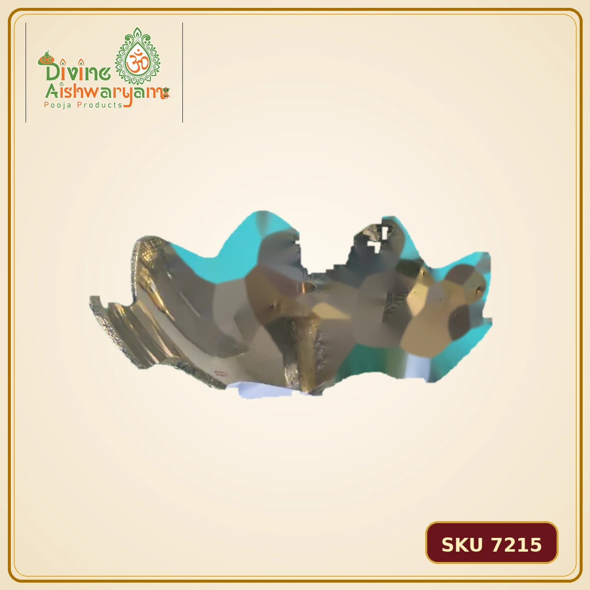 Brass Lotus Deepam with Central Wick Holder - SKU 7215
