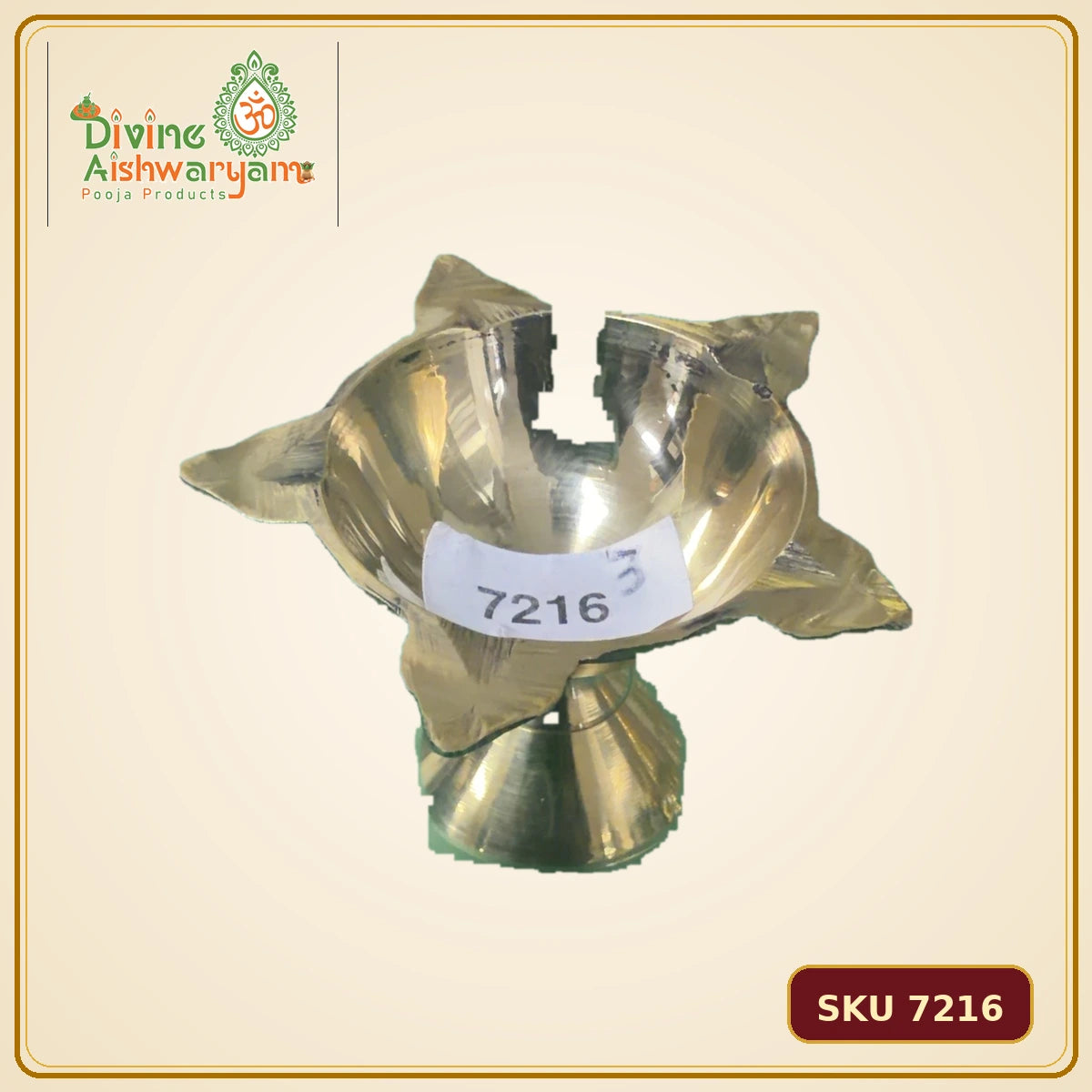 Brass Lotus Deepam / Kamal Diya - SKU 7216