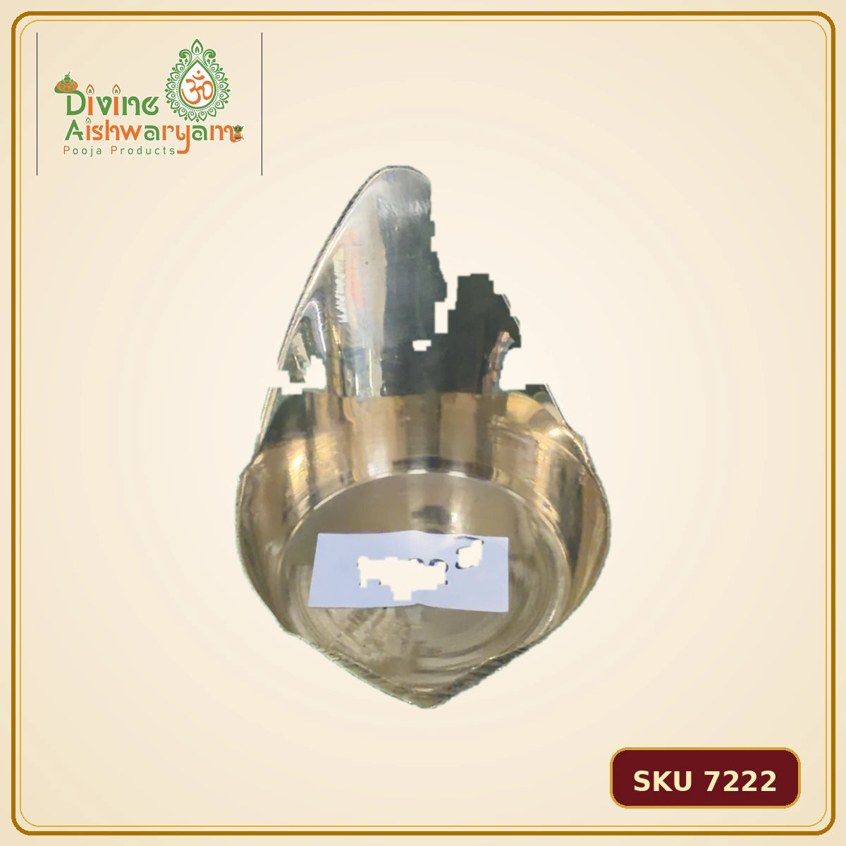 Brass Puja Offering Vessel – Leaf / Spout Design - SKU 7222