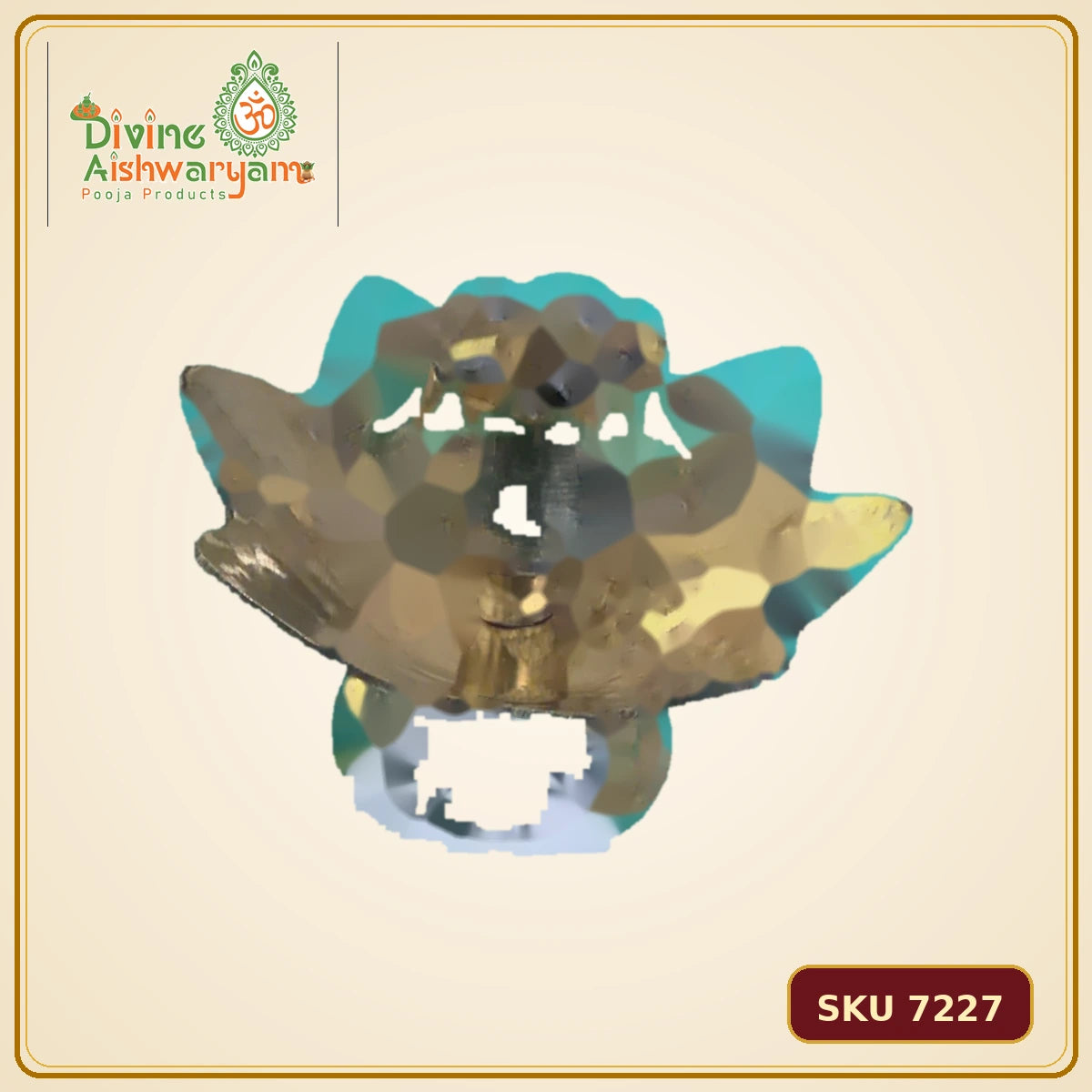 Brass Lotus Sambrani Dhoop Dani – Medium - SKU 7227