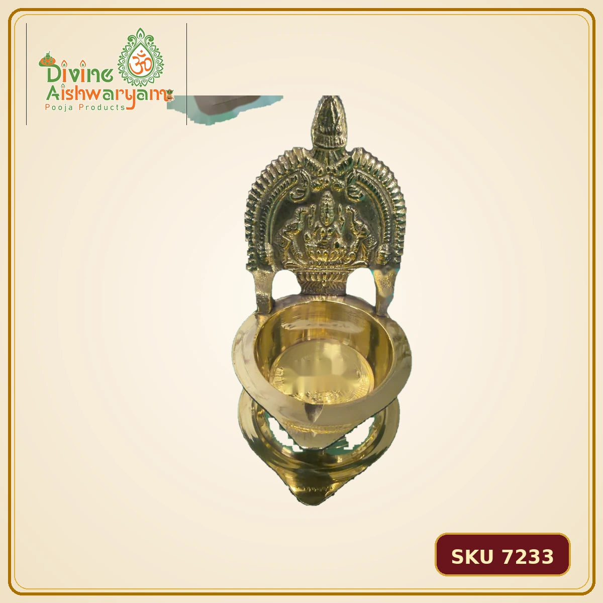 Brass Lakshmi Diya / Goddess Deepam - SKU 7233
