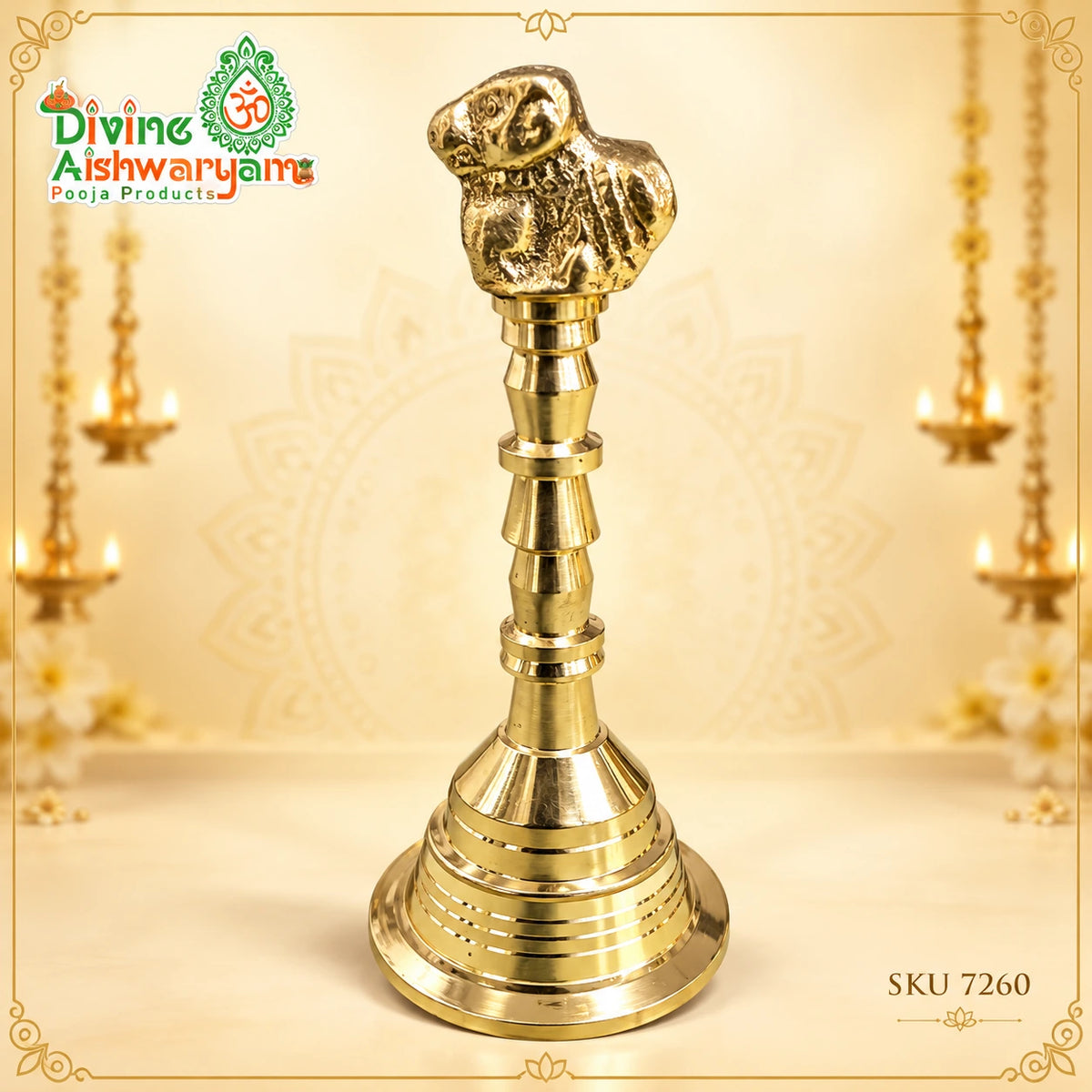 Brass Temple Decorative Stand – Deity Motif - SKU 7260