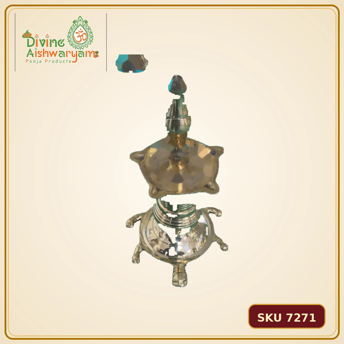 Traditional Brass Kuthu Vilakku / Standing Deepam - SKU 7271