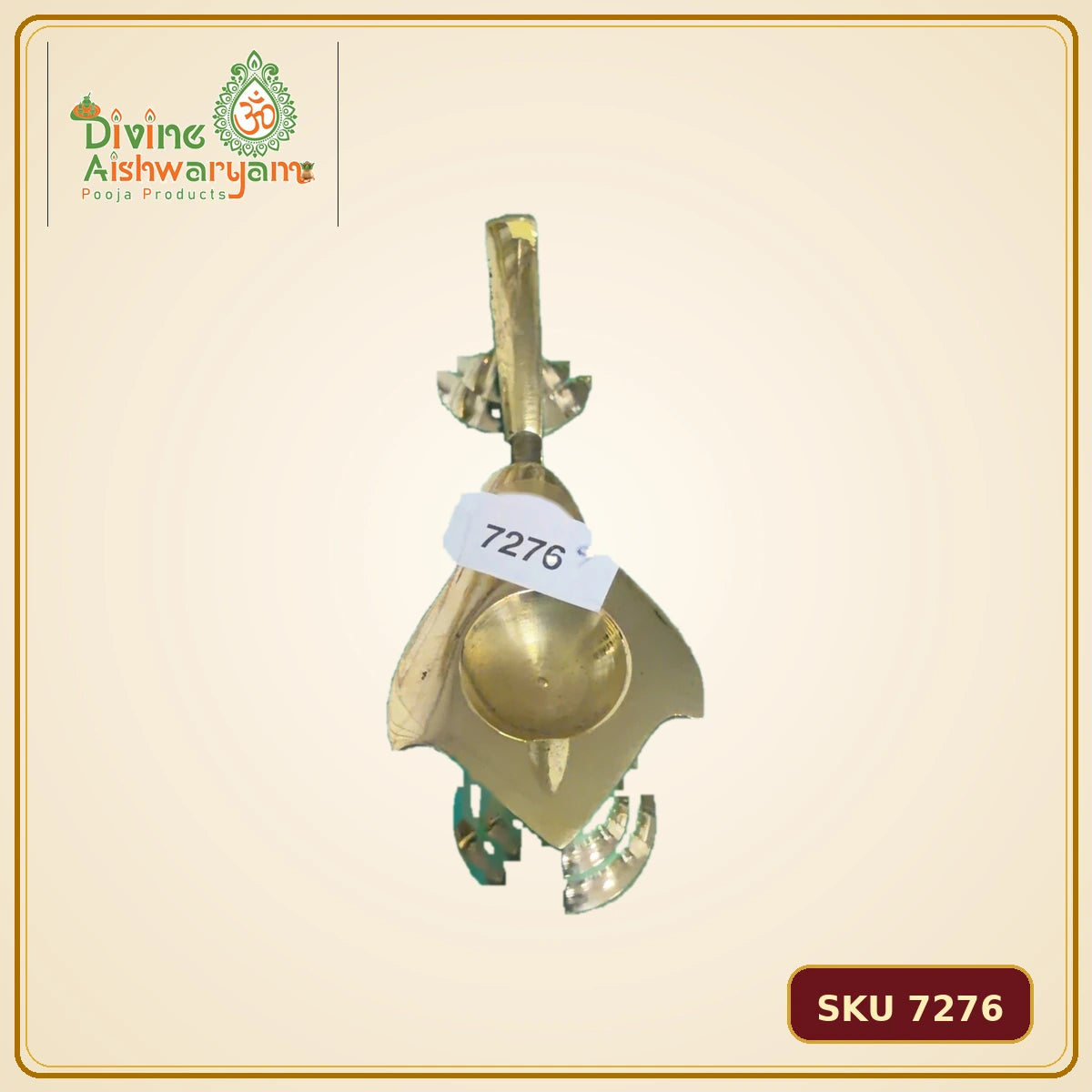 Brass Aarti Lamp – Single Cup - SKU 7276