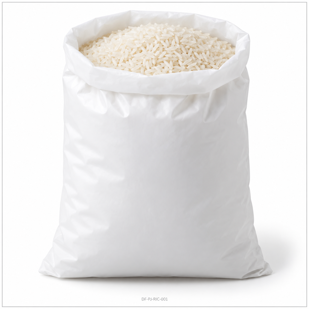 Plain white bag of uncooked white rice, 4 lb