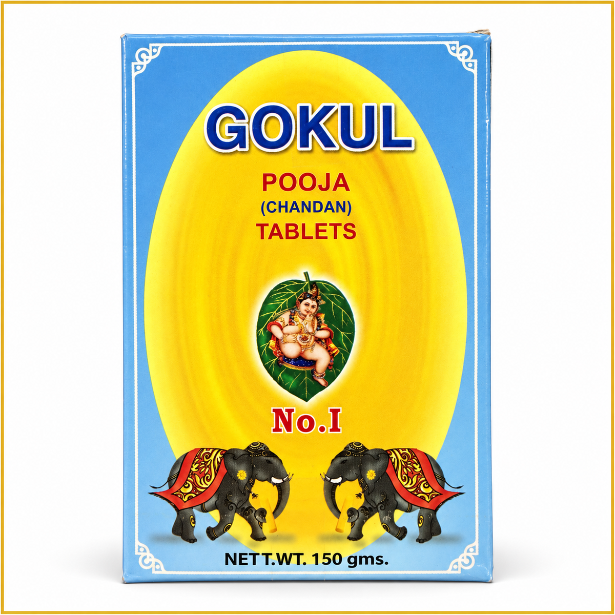 Gokul Pooja Chandan Tablets No. 1 product on clean white background