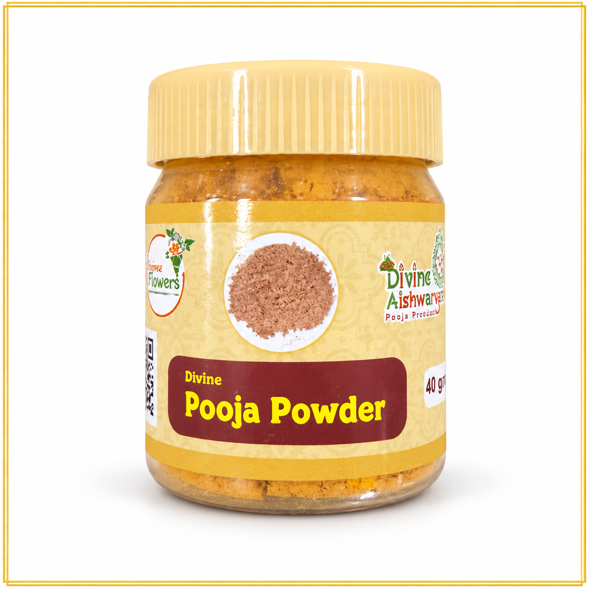 Divine Pooja Powder (Chandan / Sandalwood) product photo on white background