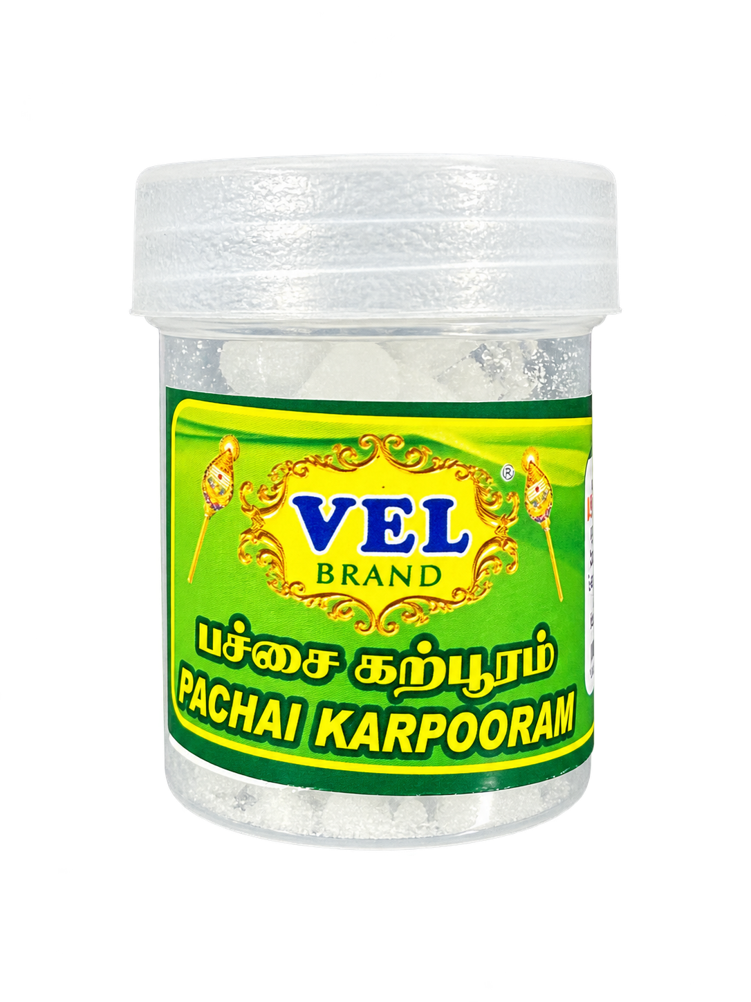 Pachai Karpooram (Camphor for Pooja) — 10 g product on clean background