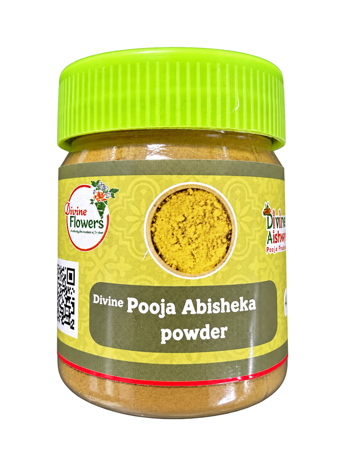 Pooja Abhisheka Powder (Thirumanjanam Podi) — 40 g product on clean background