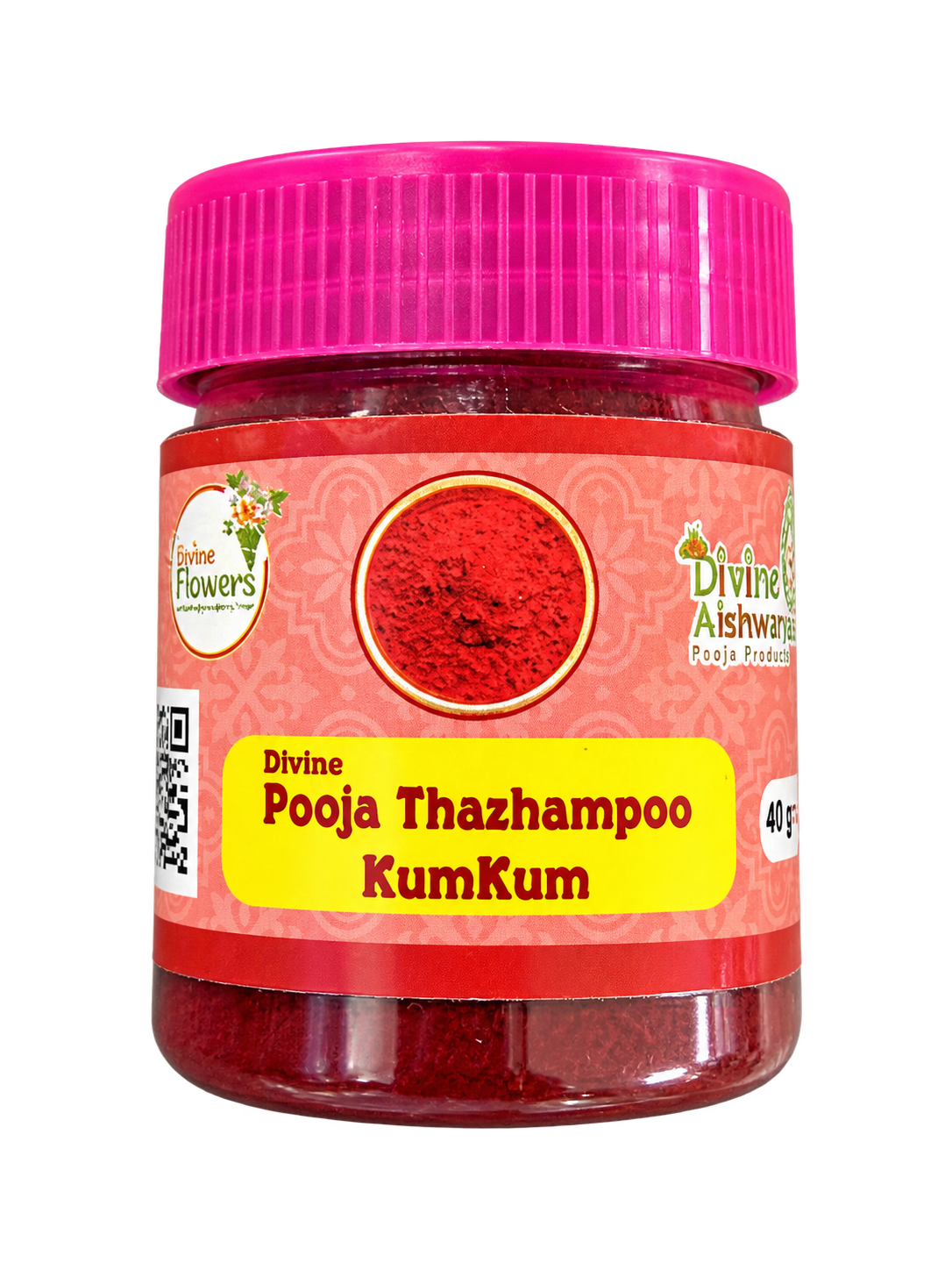 Thazhampoo Kumkum (Thalampoo Kungumam) — 40 g product on clean background
