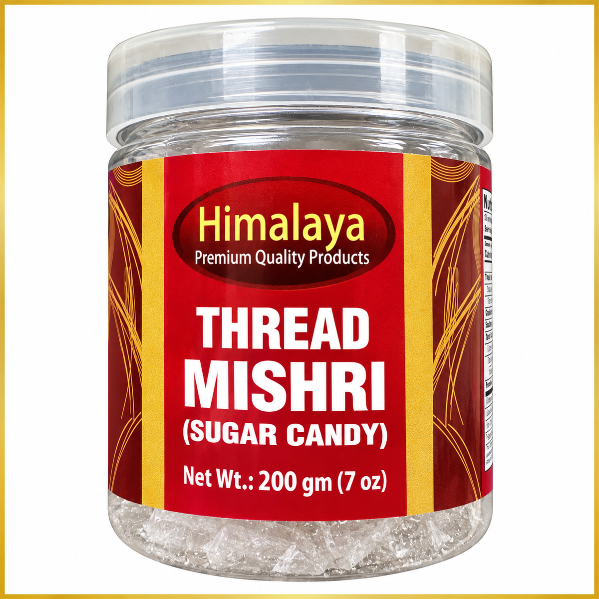 Thread Mishri (Dhaga Mishri Sugar Candy) on clean white background