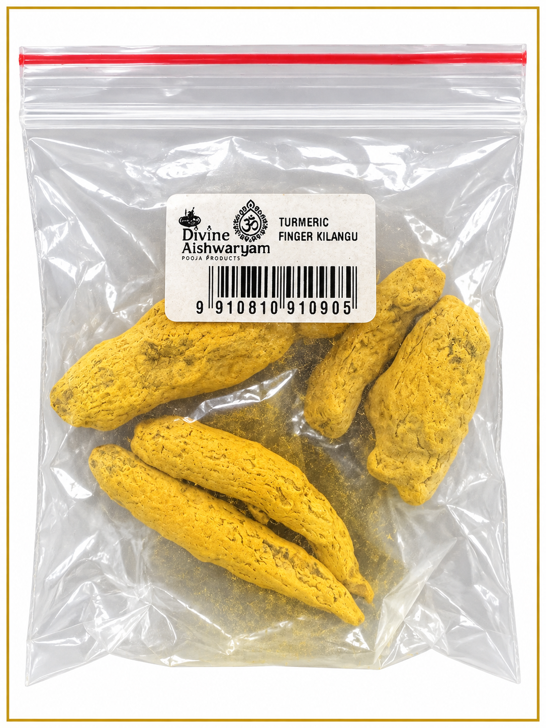 Turmeric Fingers (Whole Dried Haldi) on clean white background