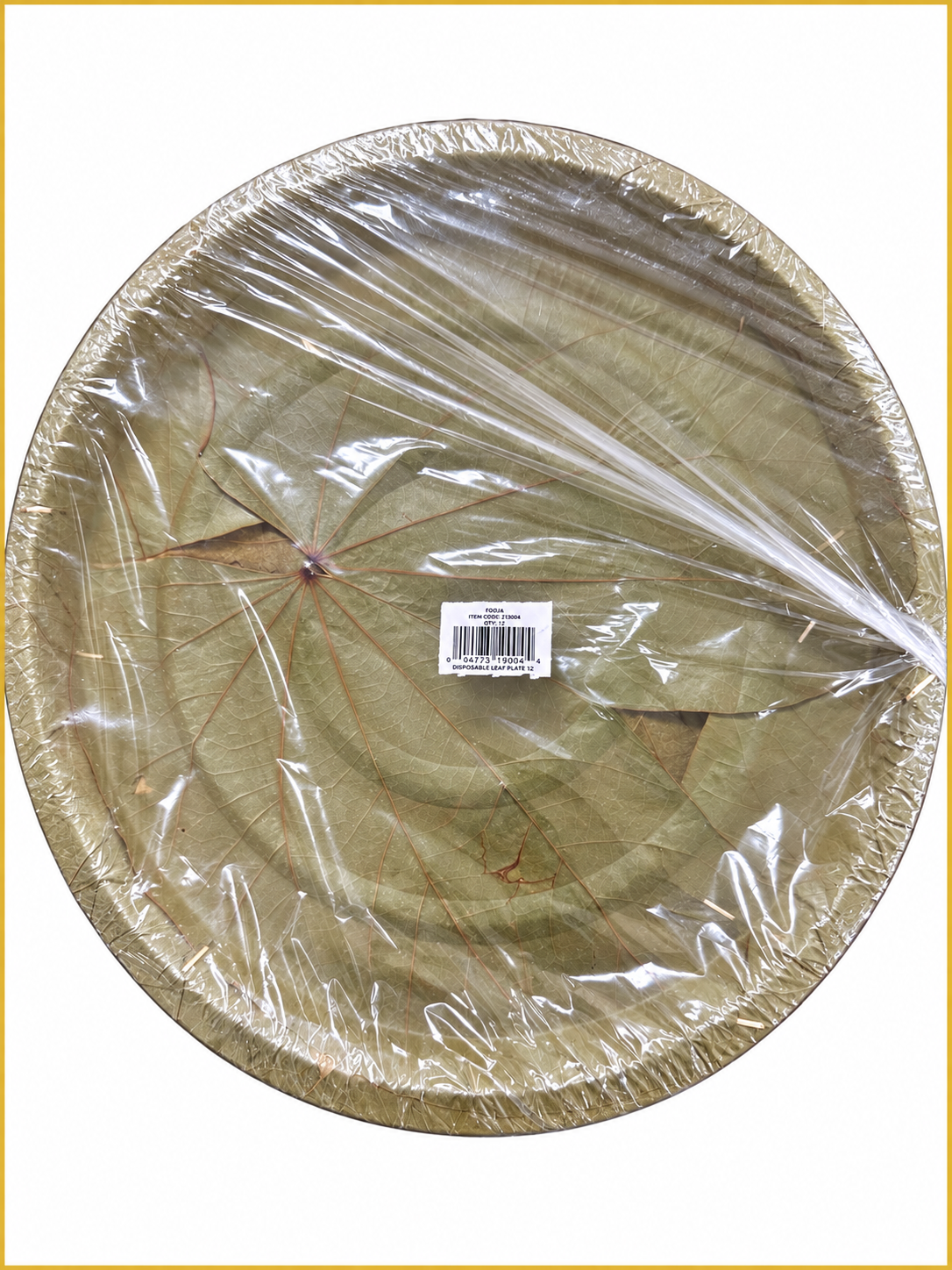 Disposable Leaf Plates (Puja Serving Plates) on clean white background