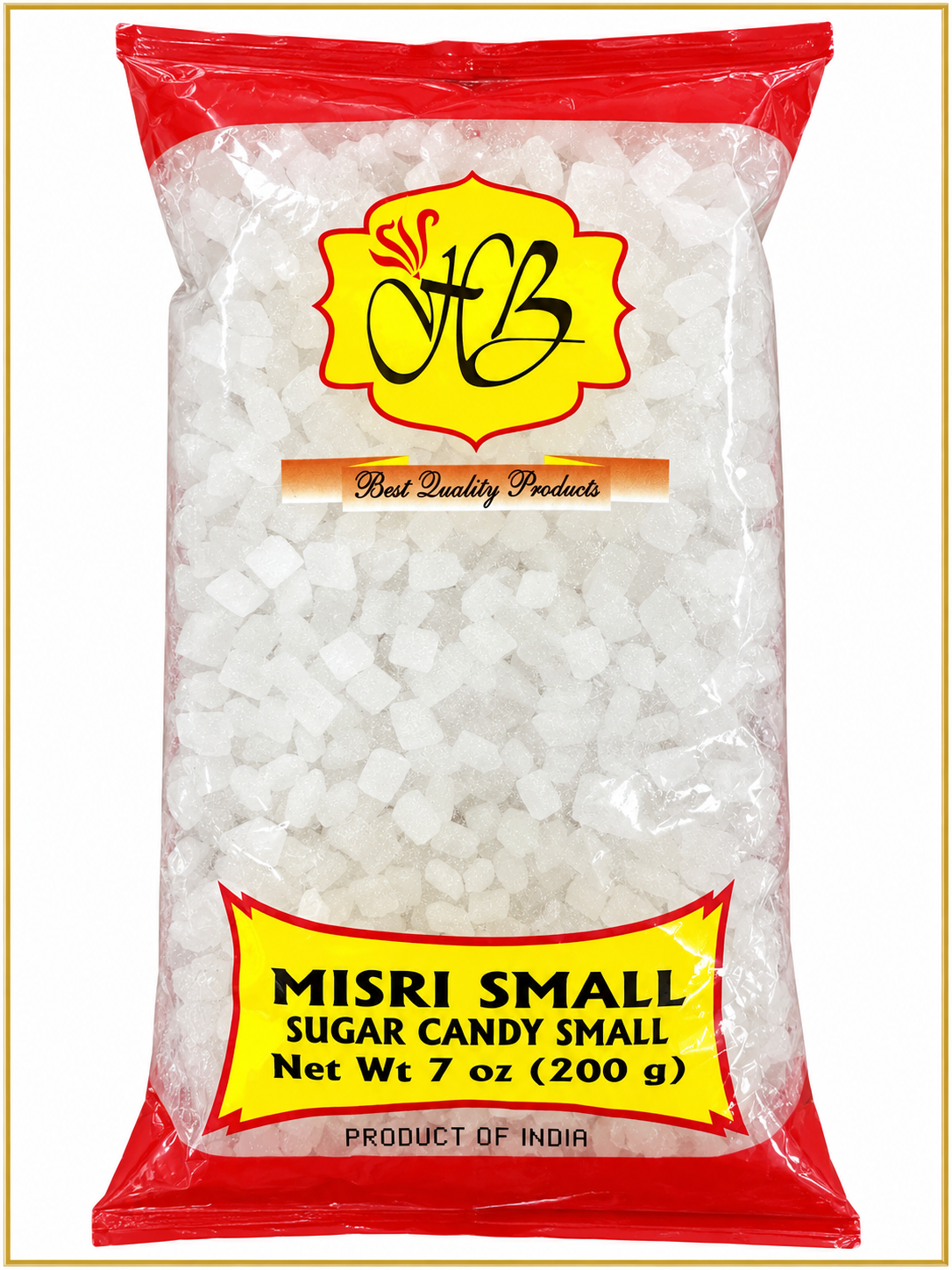 Misri Sugar Candy (Mishri / Kalkandu) on clean white background