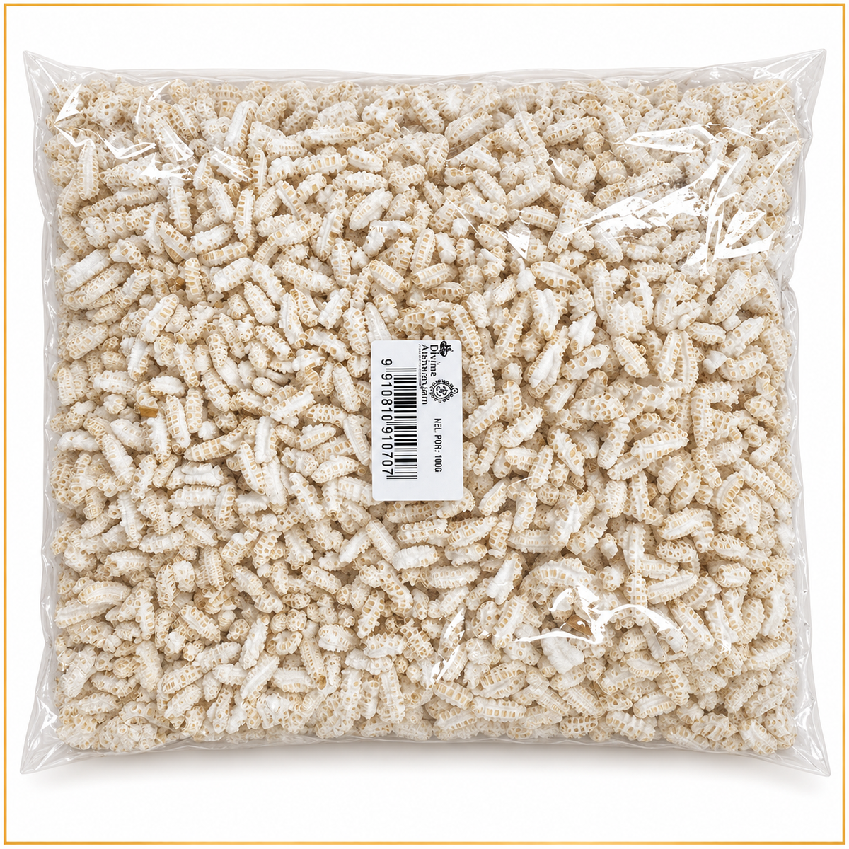 Nel Pori (Puffed Paddy Rice) on clean white background