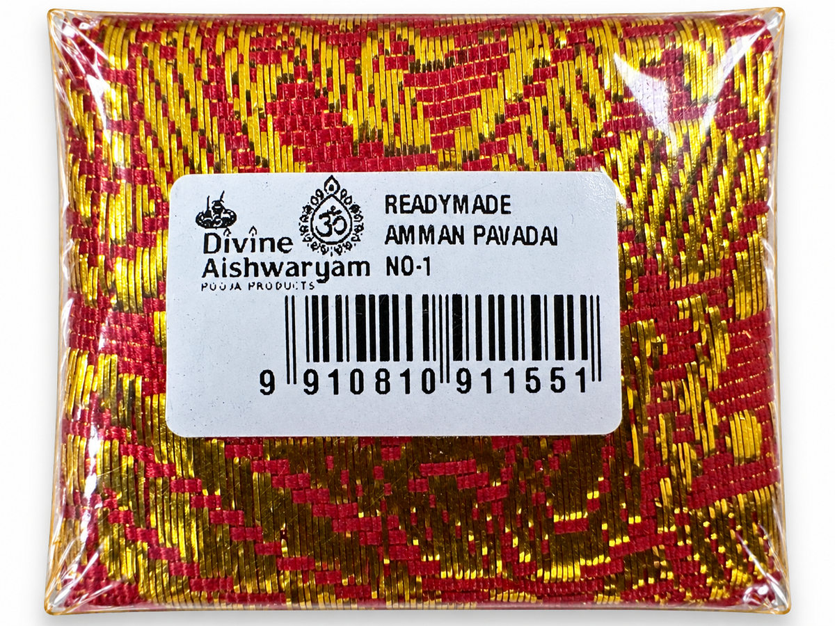 Readymade Amman Pavadai (Deity Skirt) — No. 1 on clean white background