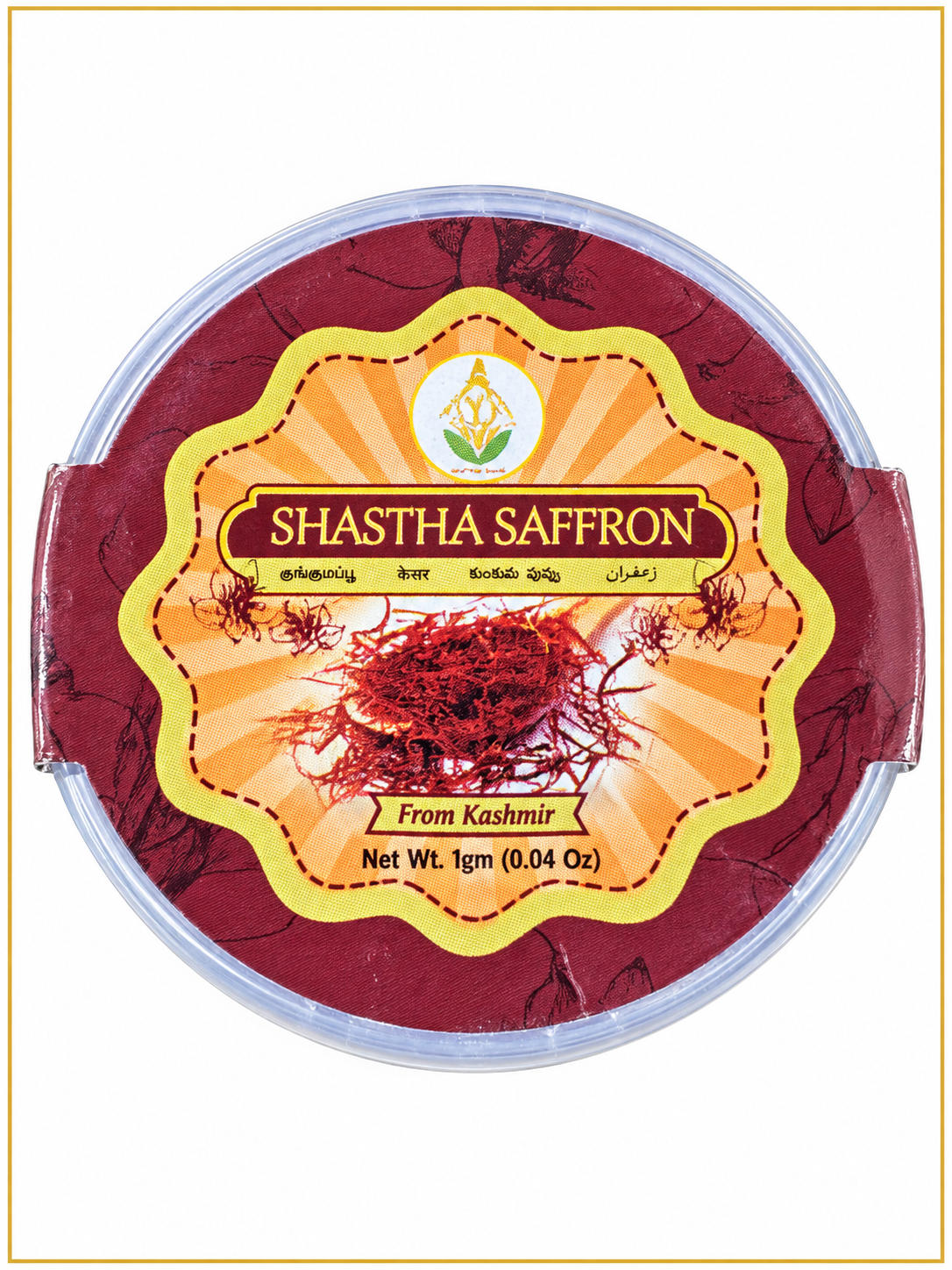 Shastha Saffron (Kesar) on clean white background