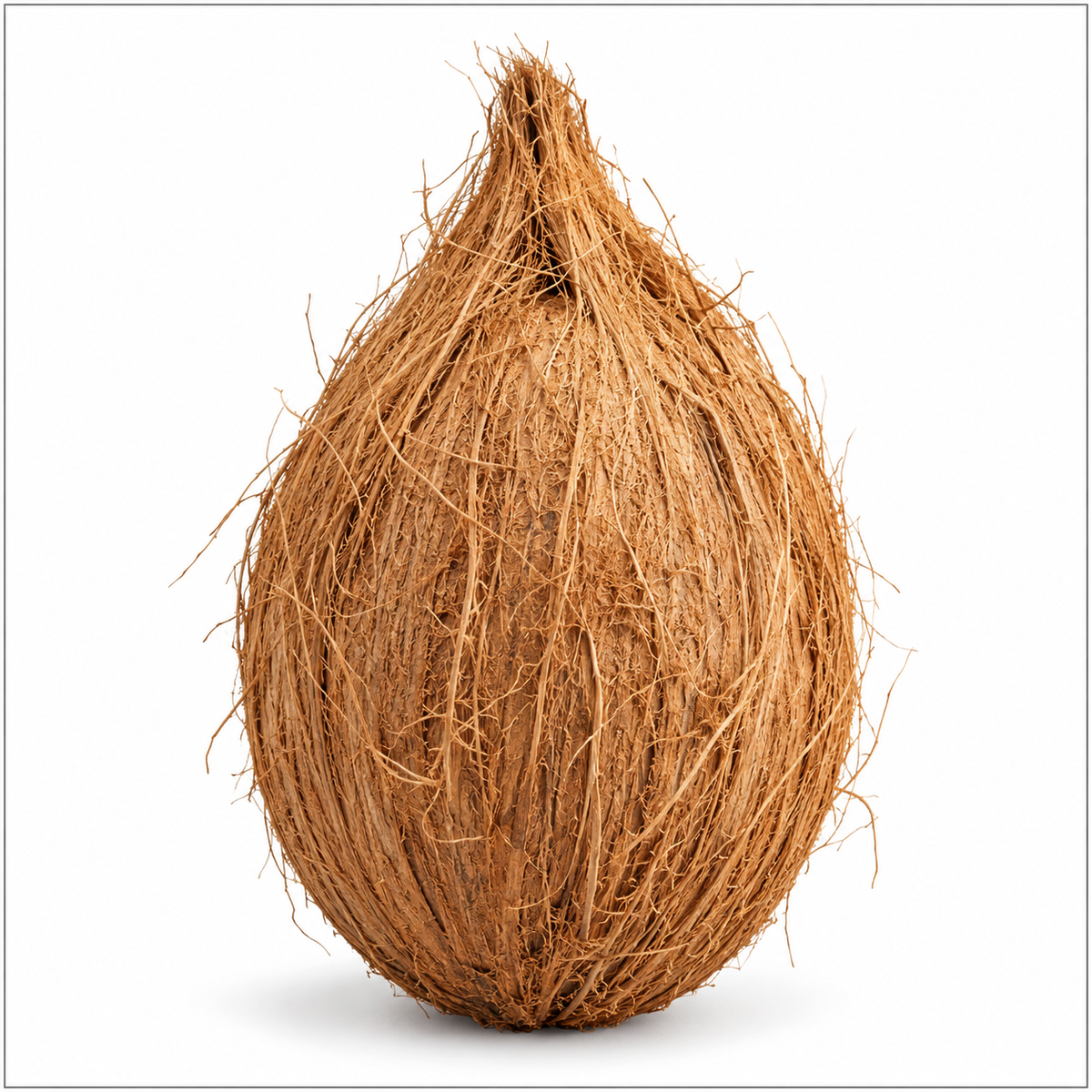 Whole pooja coconut with natural fibrous husk